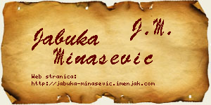Jabuka Minašević vizit kartica